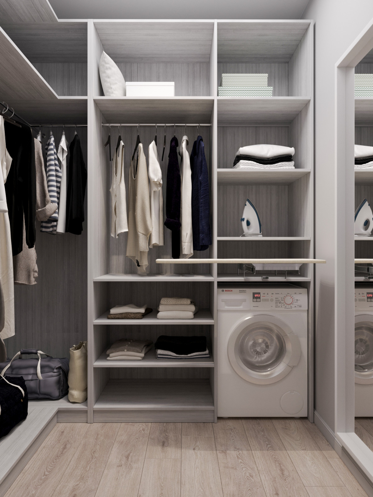 Спальня с гардеробной в таун-хаусе. Кемеровская обл.