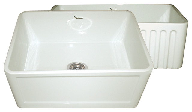 Reversible Series Fireclay Sink, Biscuit, 24"X10"