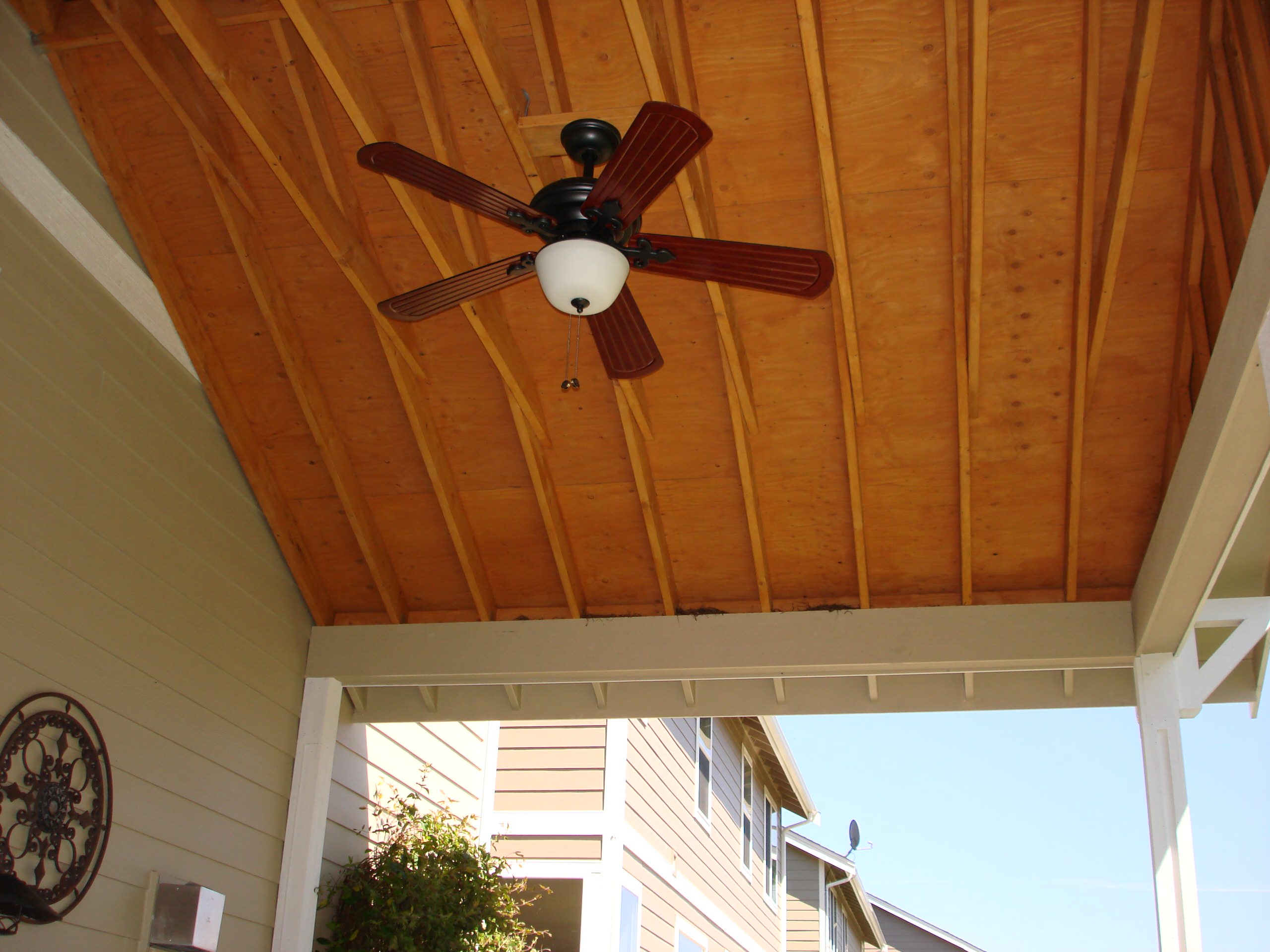 Covered Patio Addition Roof-over, and Ceiling Fan