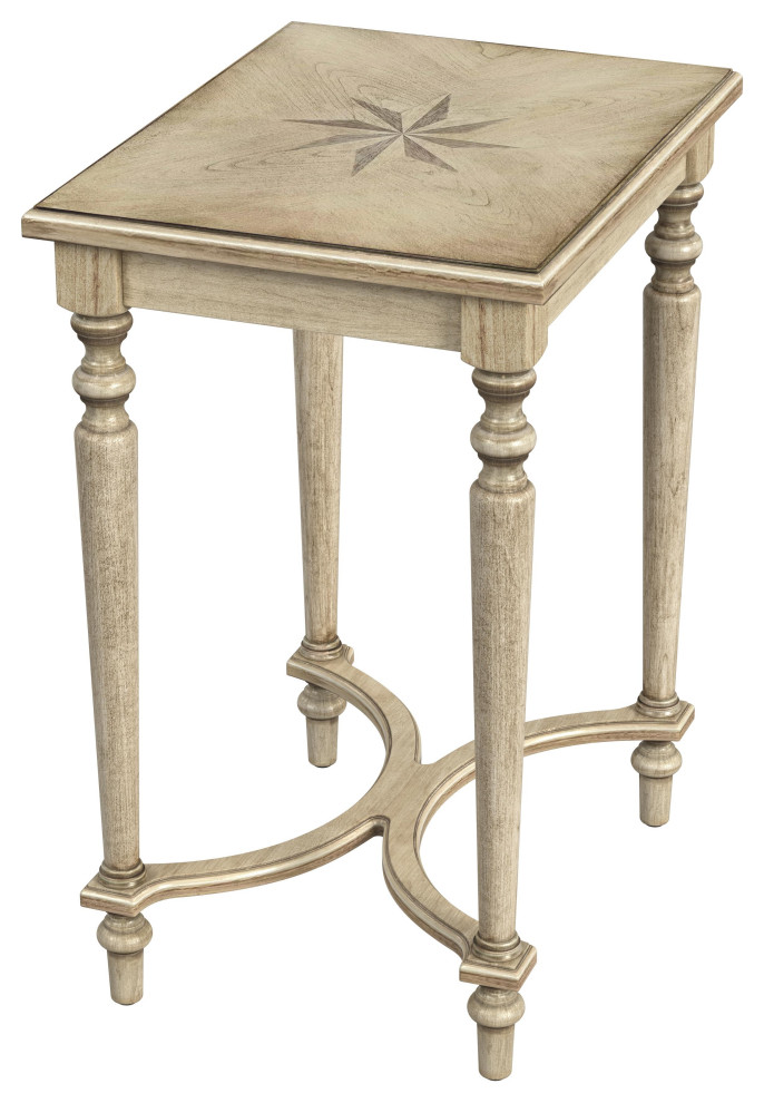 Tyler Solid Wood Inlay Accent Table French Country Side Tables And