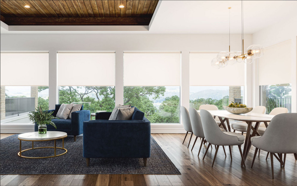 Motorized Shade Installations Indoor and Outdoor