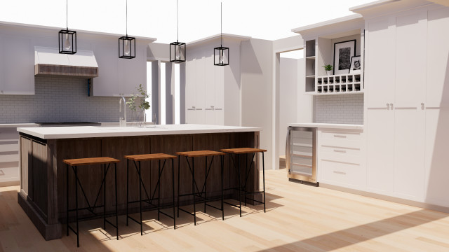 3D Rendering: Kitchen Design rendering