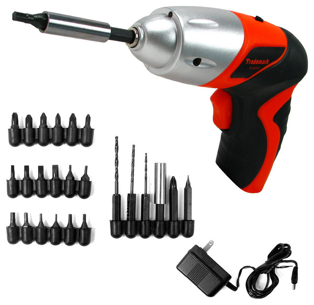 Cordless Compact 4.8V Comfy Rechargeable Screwdriver LED Light Includes 24 Bits 