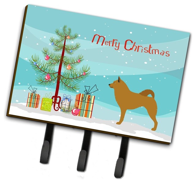 Finnish Spitz Christmas Leash Or Key Holder Contemporary Wall Hooks By The Store