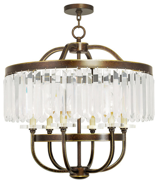 Ashton Chandelier, Hand-Painted Palatial Bronze