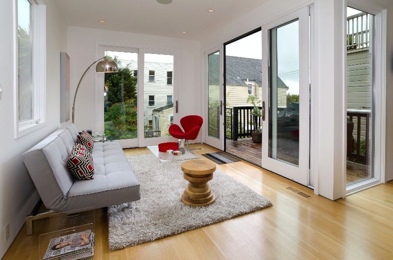 Photo of a contemporary family room in San Francisco.