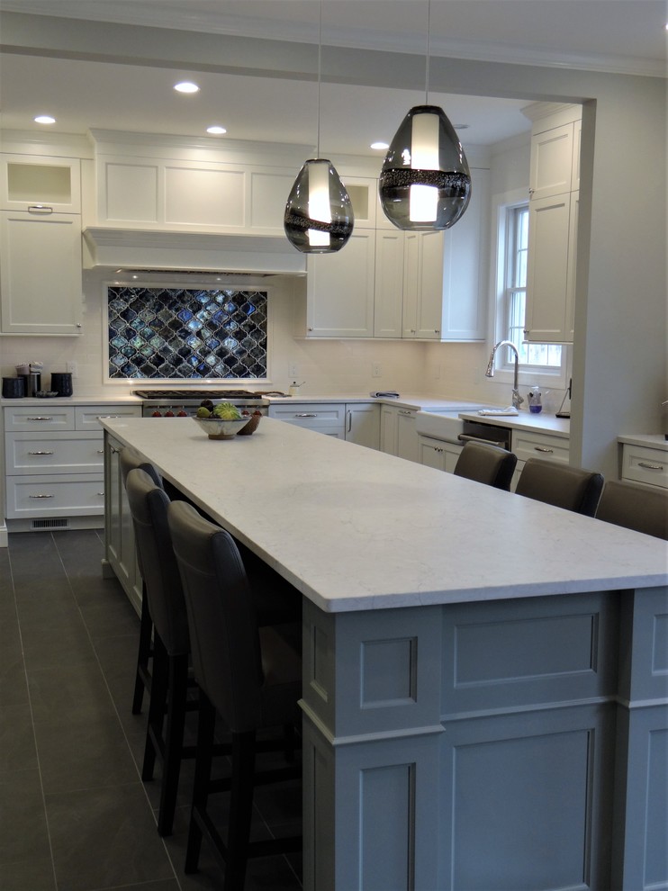 Gaithersburg White Transitional Kitchen