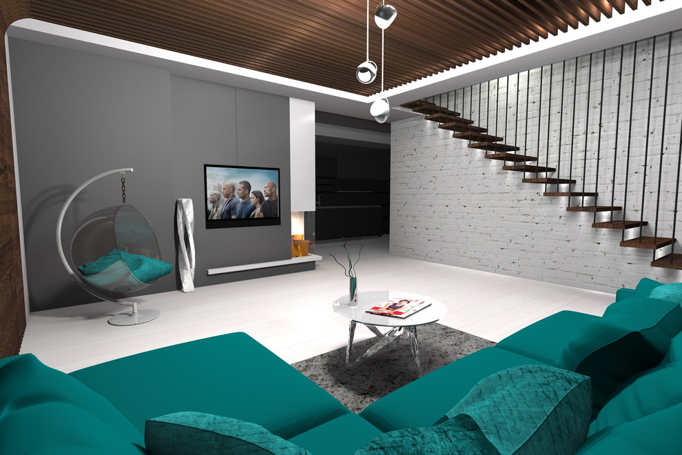 дизайн гостиной в частном доме