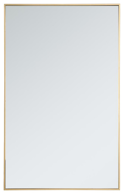 Metal Frame Rectangle Mirror 30 Inch In Brass Contemporary Bathroom Mirrors By Homesquare Houzz Metal Frame Rectangle Mirror 30 Inch In, Lina Modern Floor Mirror Gold With Marble