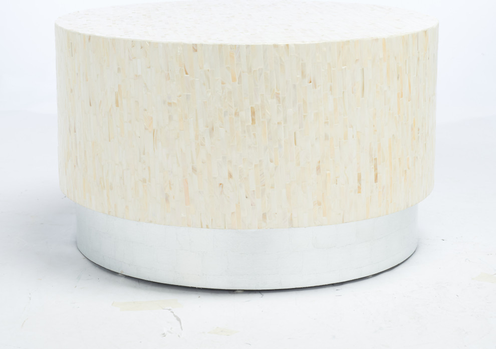 Scarlett Round Coffee Table Beach Style Coffee Tables by HedgeApple Houzz