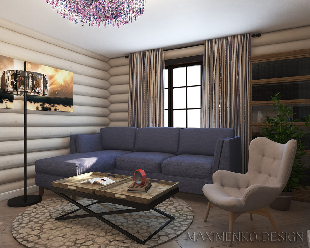 Сруб в современно-классическом стиле