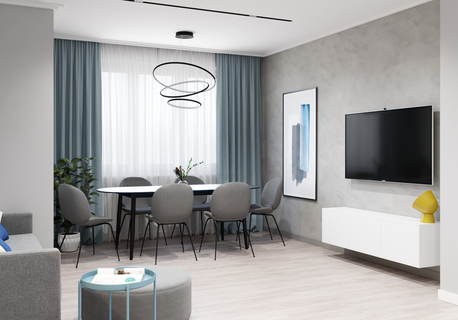 Дизайн 3х комнатной квартиры ЖК НЬЮТОН