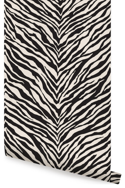 Zebra Print Wallpaper - Peel and Stick - Contemporary - Wall Decals