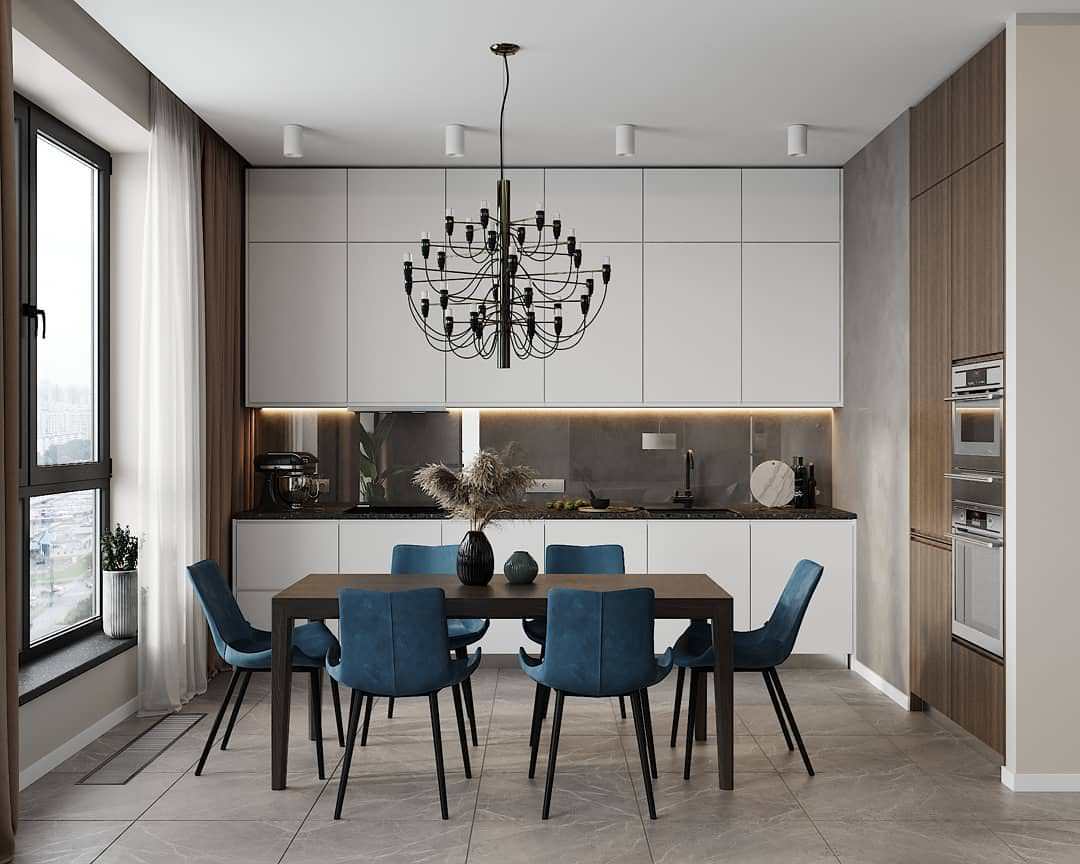 Проект кухни - гостиной 31м2