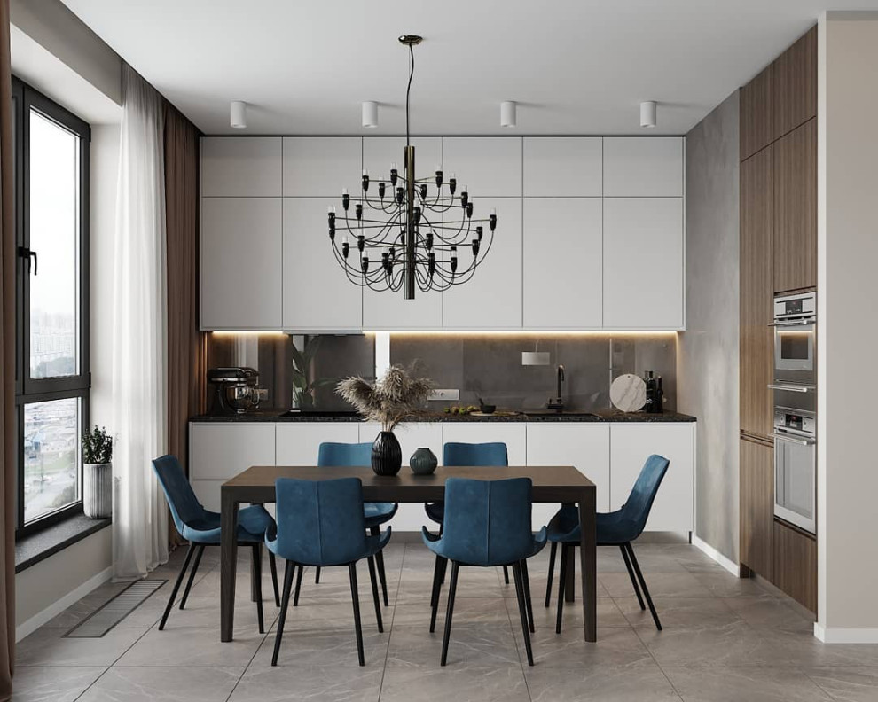 Проект кухни - гостиной 31м2