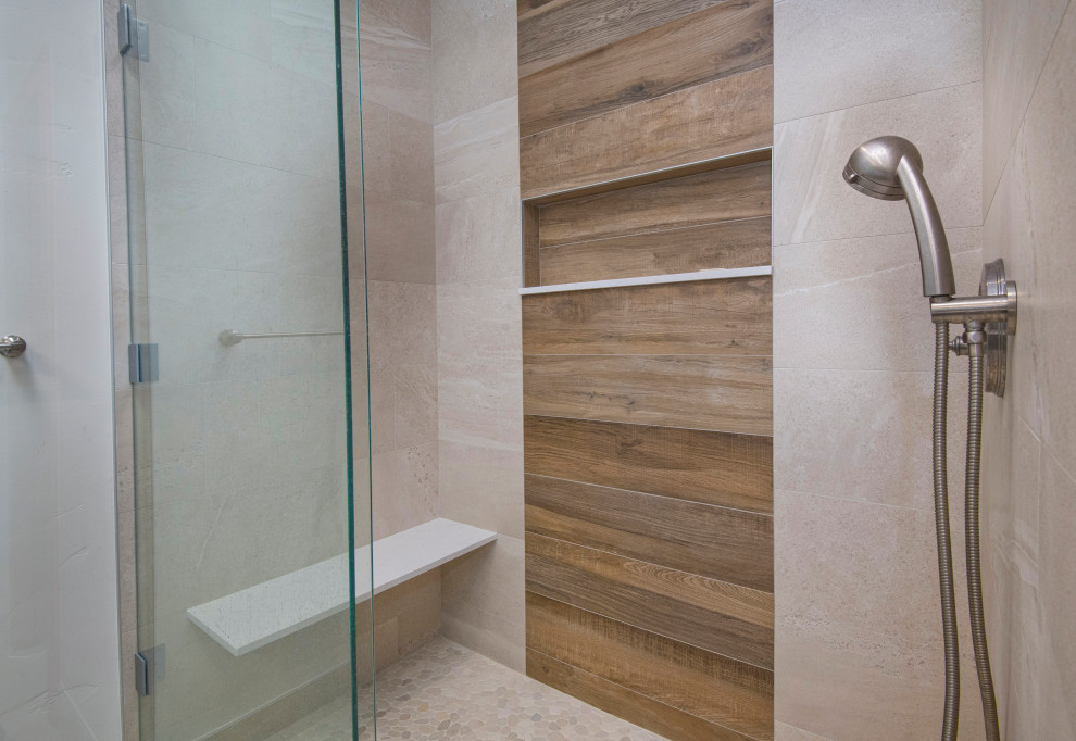 Inspiration for a transitional bathroom remodel in Denver