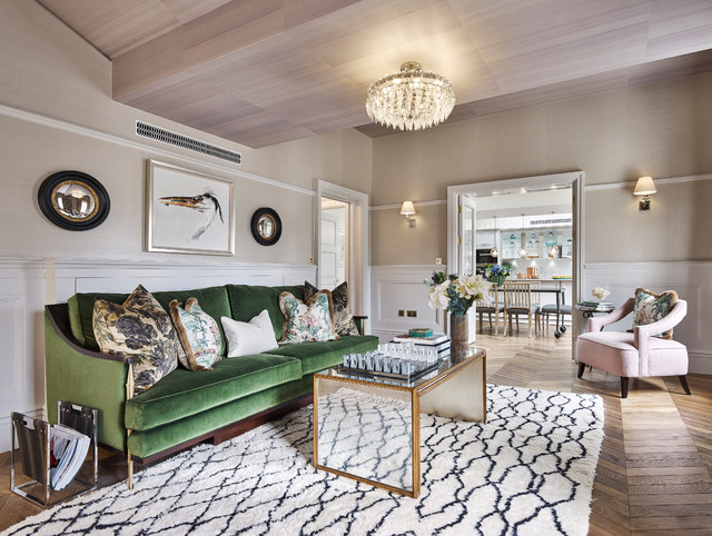 Leinster Square Apartment - British Colonial nyklassisk-dagligstue