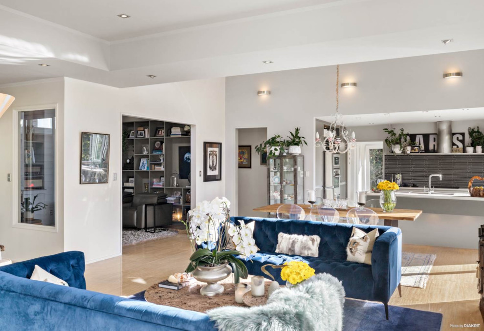 Eclectic living room in Auckland.