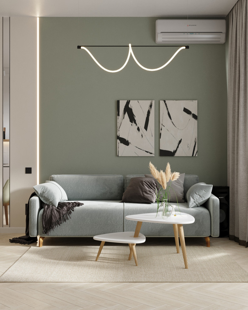 Дизайн-проект квартиры, площадью 59,25 м2, мкр Северный, жк Риф