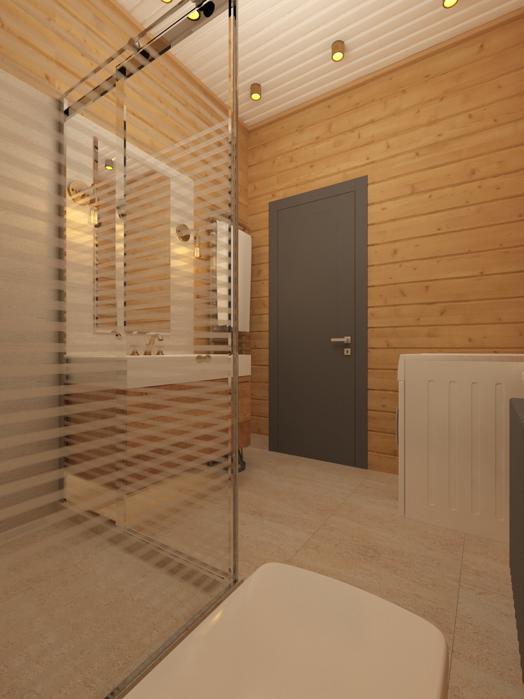 Проект интерьера деревянного дома в Новосибирске