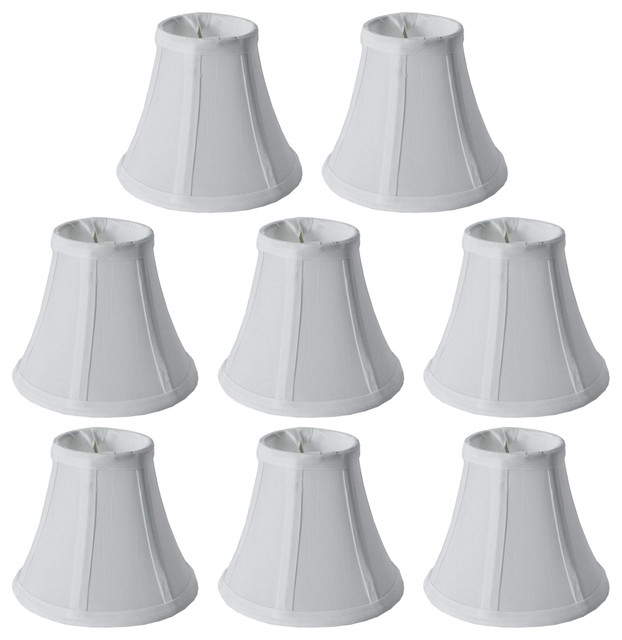 Mini Bell Clip On Lampshades For Sconce And Chandelier Set Of 8 Mini Bell Clip On Lampshades For Sconce And Chandelier White Set Of 8