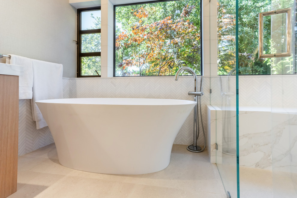 Marble & Oak Bathroom