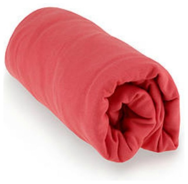 coral fitted crib sheet