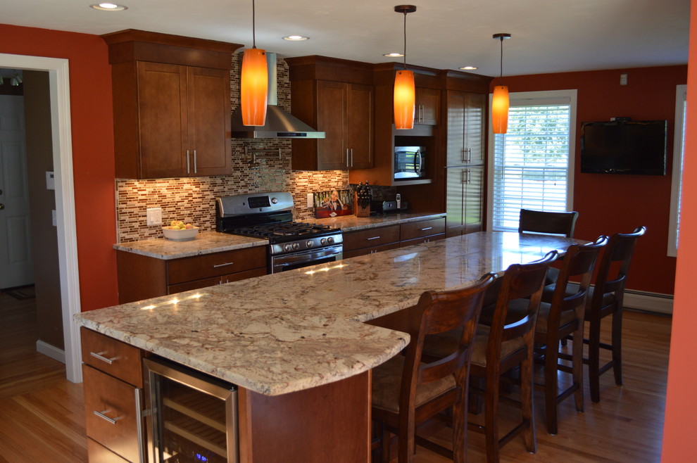 Transitional kitchen photo in Boston