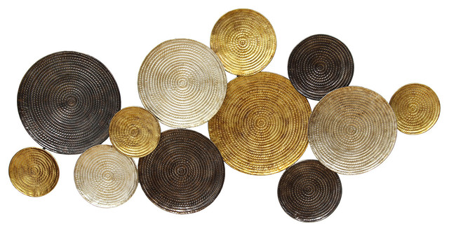 Stratton Home Decor Multi Circles Wall Decor - Contemporary - Metal Wall Art - by Stratton Home ...