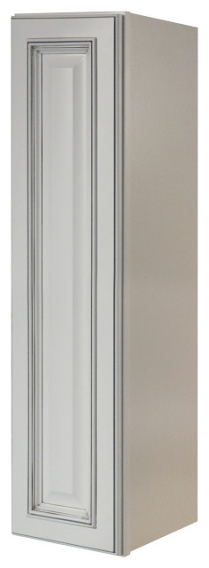 Sunny Wood RLW0936-A Riley 9"W x 36"H Single Door Wall Cabinet - White