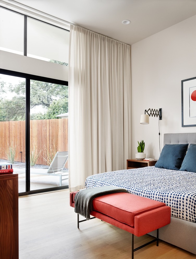 Inspiration for a contemporary bedroom in Austin.