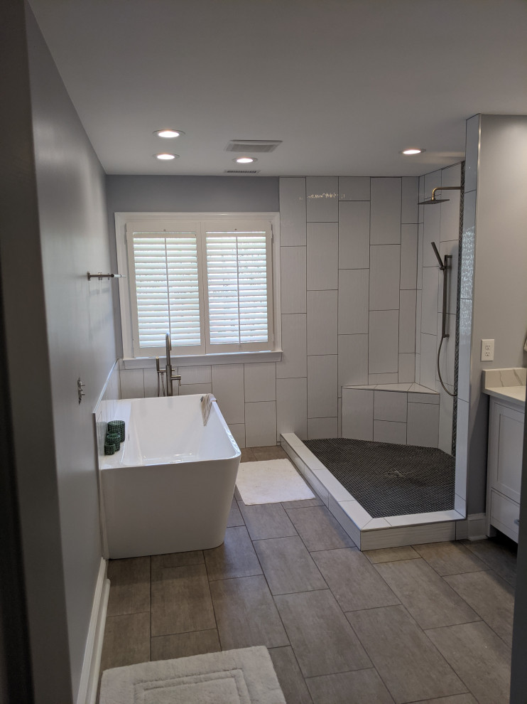 Dalley Masterbath/ During project before shower glass installation.