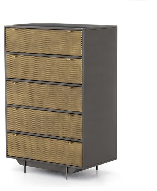 Mansfield 5 Drawer Dresser Industrial Dressers By Rustic
