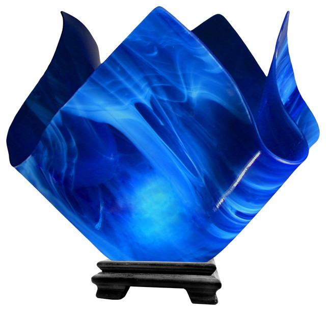Jezebel Radiance Large Flame Vase Lamp, Cobalt Blue