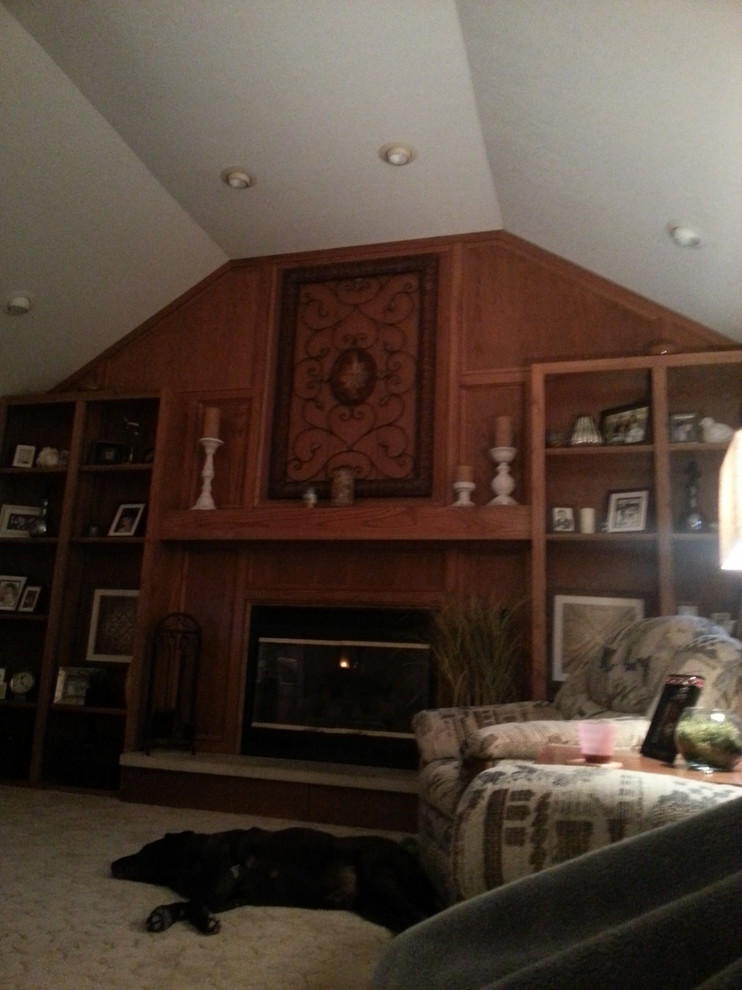 how do i update and lighten this large oak bookcase/shelf.