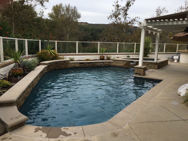 Dalton residence. Tropics blue mini pebble plaster with a touch of glass (Puerto tropisk-pool