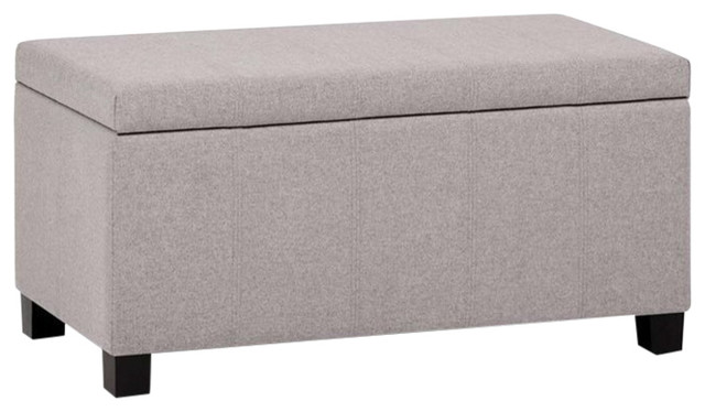 Simpli Home Dover Faux Leather Storage Bench - Transitional - Accent