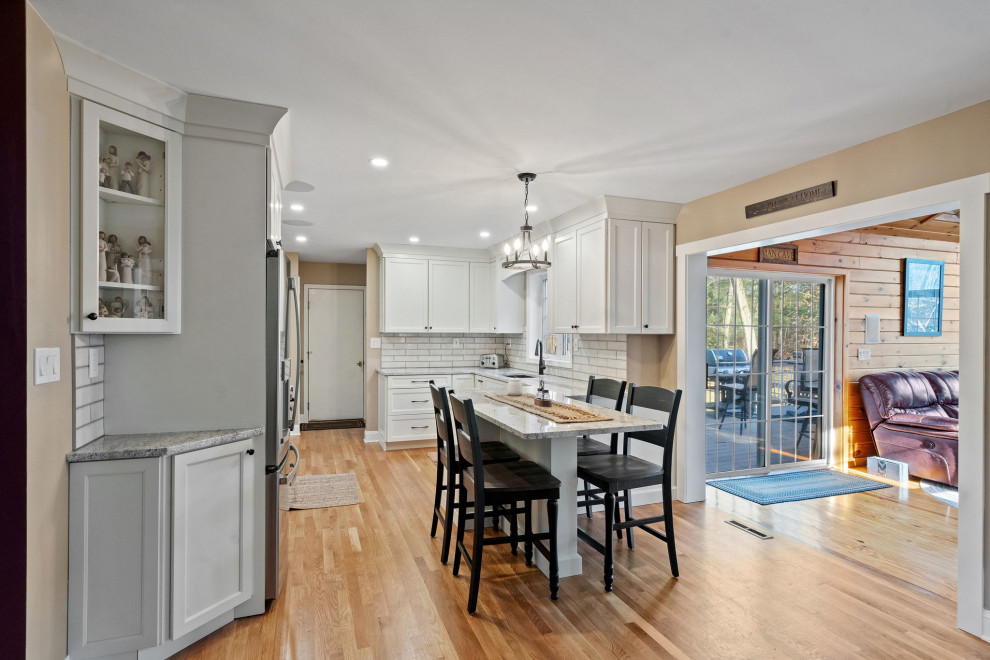 Transitional dining room photo in Boston