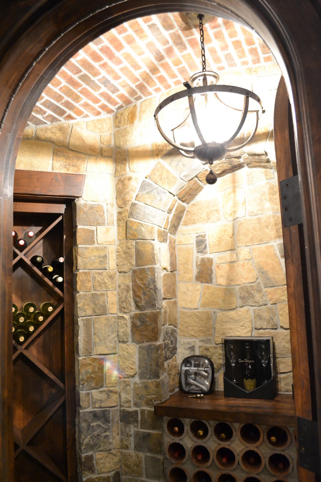 Mountain style wine cellar photo in Chicago