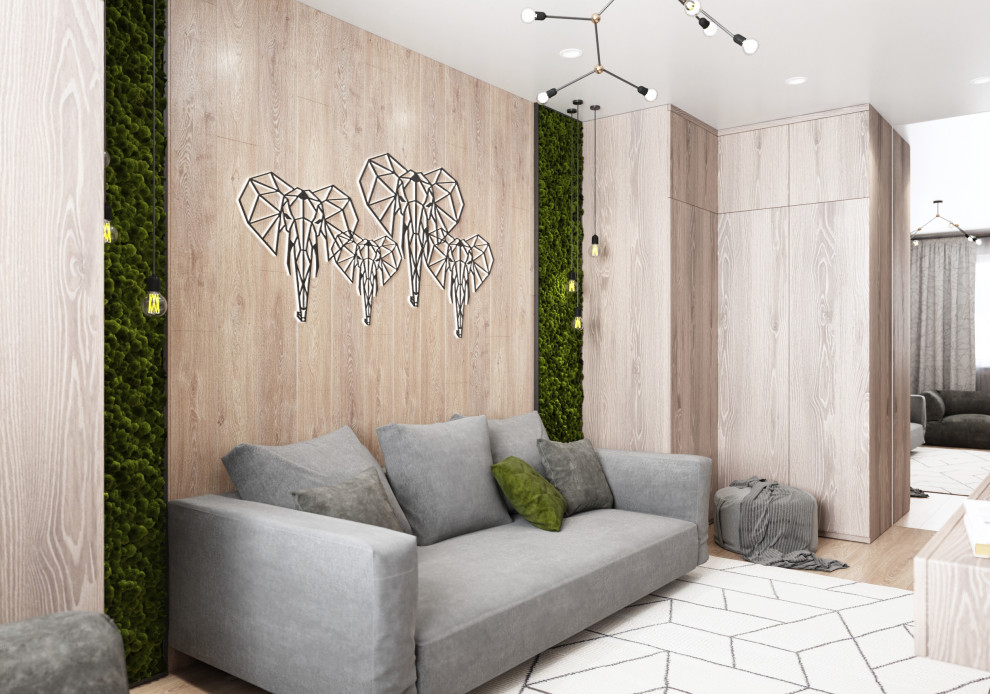 Современная студия в дереве)