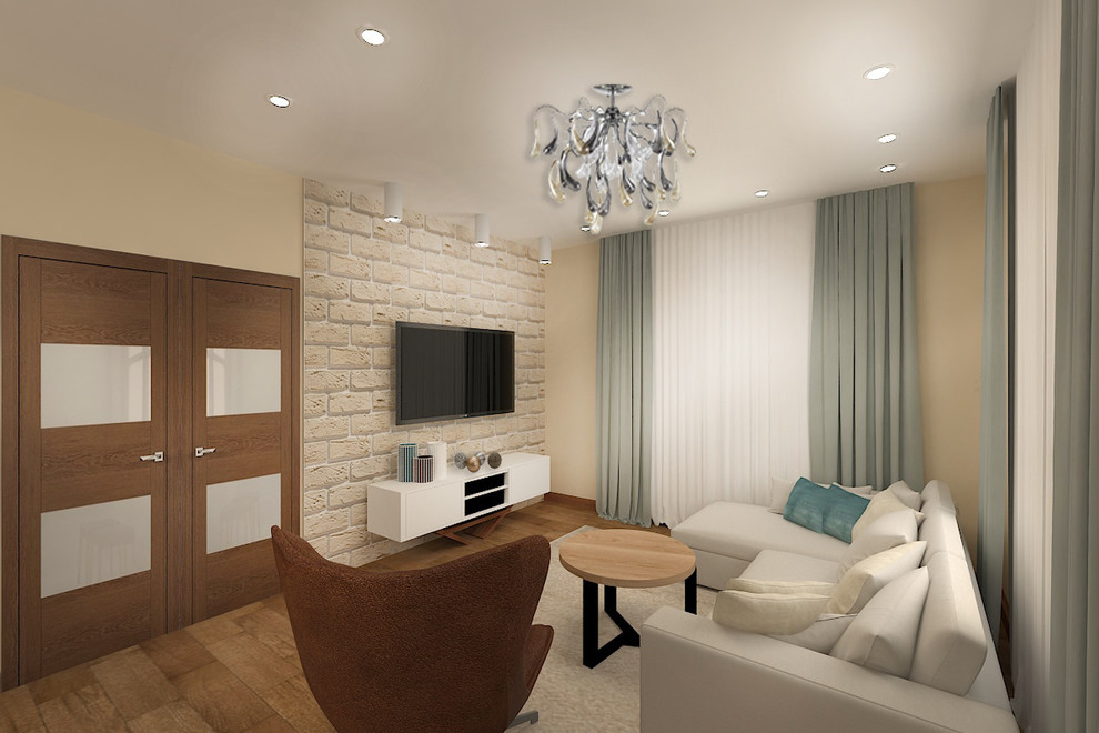 Дизайн кухни-гостиной в современном стиле