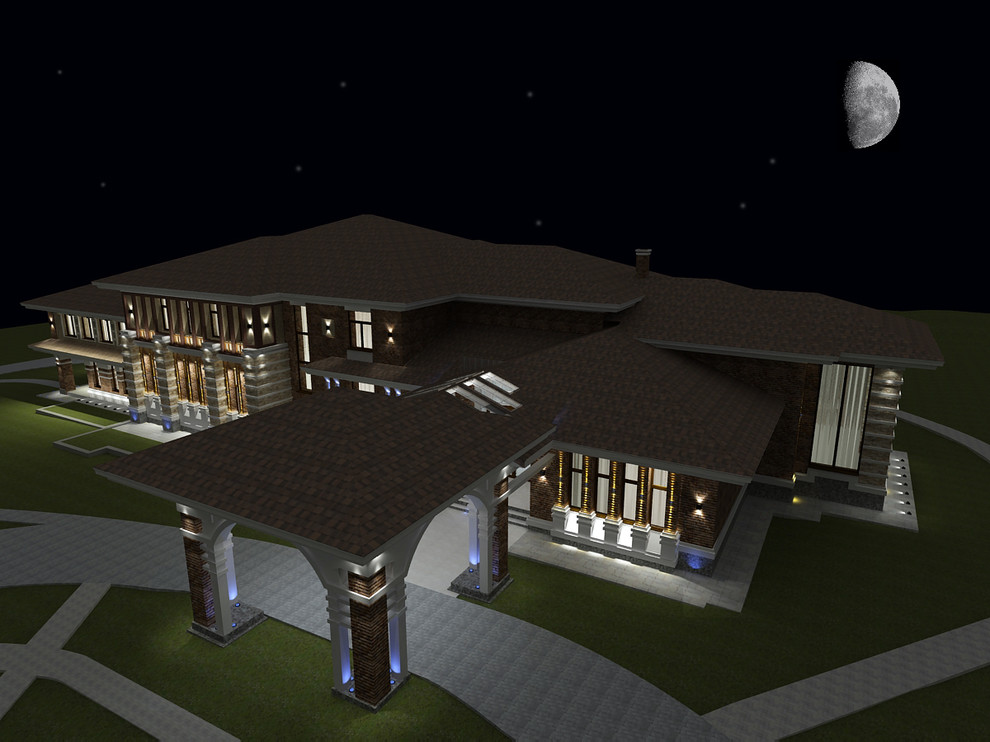 Освещение загородного комплекса