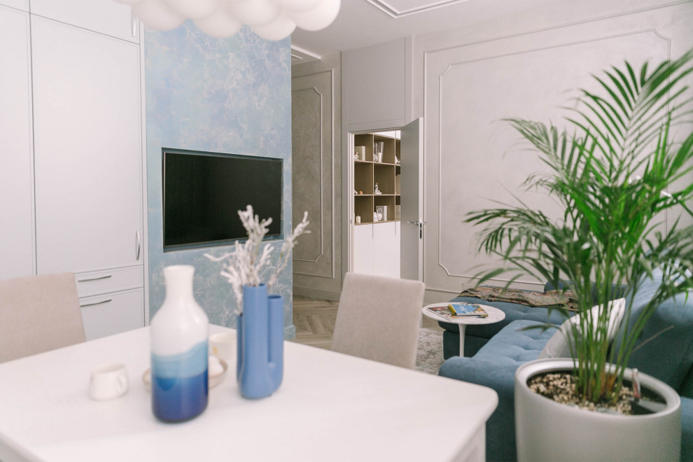 ТВ-зона в кухне-гостиной