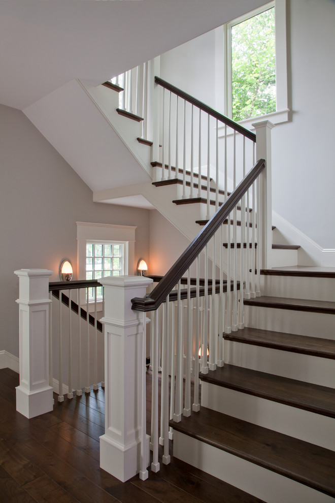Inspiration for a traditional staircase in Boston.