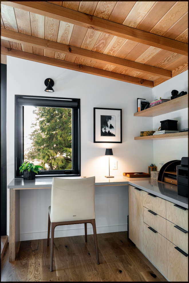 Inspiration for a scandinavian home office remodel in Seattle