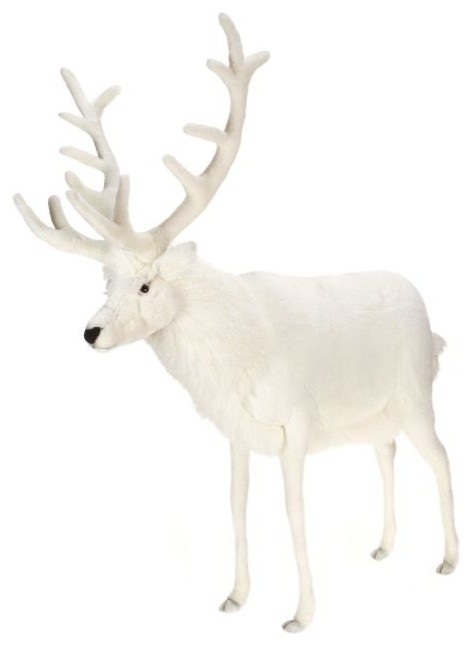 White Reindeer Stuffed Animal, Large - Modern - Kids Toys And Games - by  Hansa Creation USA | Houzz