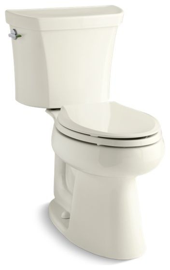 Kohler Highline 2-Piece Elongated Dual-Flush Toilet w/ Left-Hand Lever, Biscuit