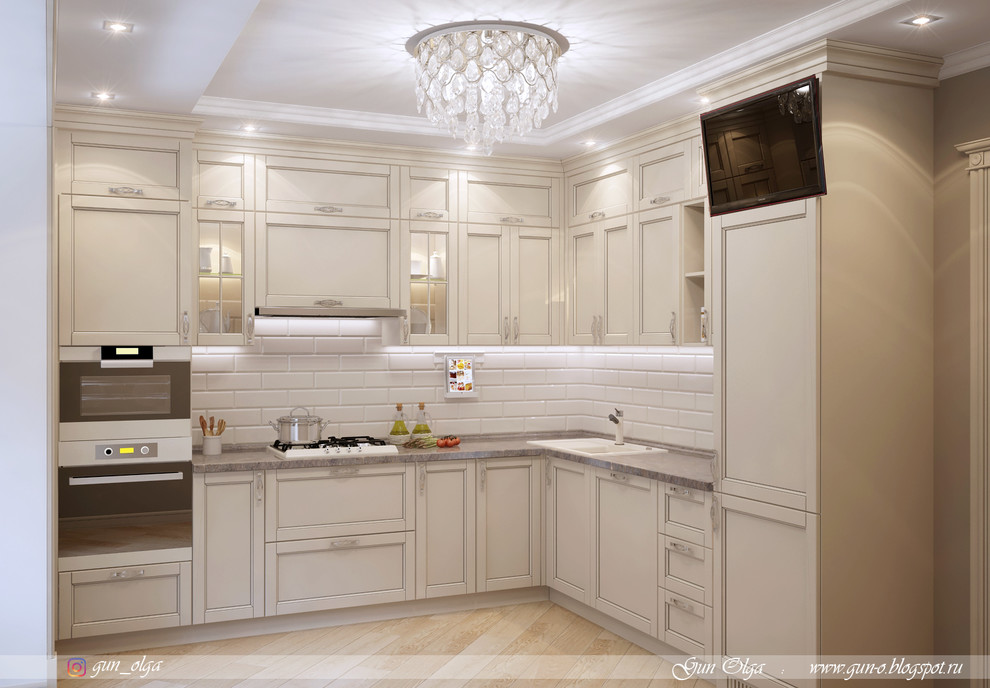 Кухня, объединенная с лоджией.