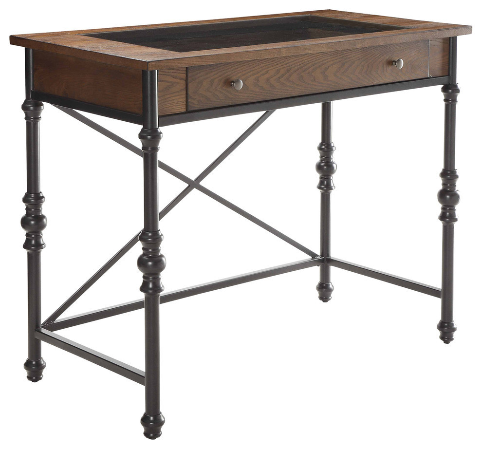 Acme Jalisa Counter Height Table Walnut And Black Traditional