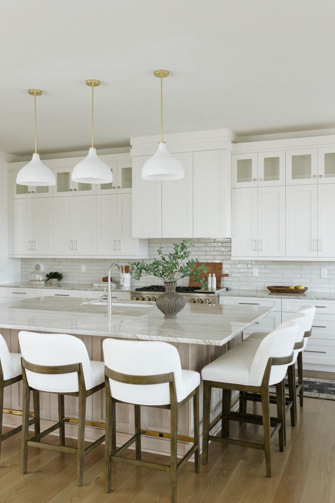 Inspiration for a transitional kitchen remodel in Omaha